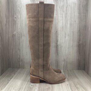 Sundance Tan Heeled Gorgeous Knee High Boots 6.5/7